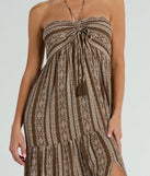 Desert Princess Halter Maxi Dress With Pockets