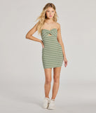Revamp your 2025 wardrobe with this chic addition, the Always Trending Strapless Striped Bodycon Mini Dress in green, perfect for elevating your style in the new year.