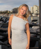 Casual Chic Ruched Ribbed Knit Maxi Dress