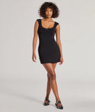 Make a bold statement in the Whimsical Glam Bow and Lace Mini Dress in black, the perfect summer dress for weddings, cocktail hours, nights out, and/or seasonal celebrations.