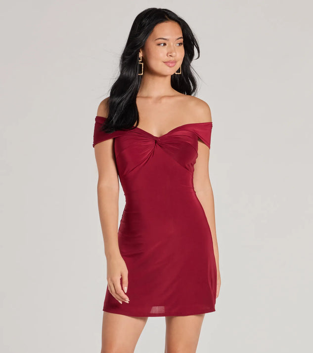 windsor off-the-shoulder mini dress reviews Elevated Chic Off-The-Shoulder A-Line Mini Dress