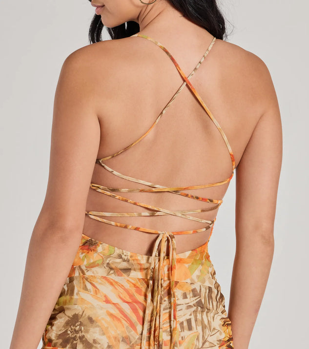 トップス Tropical lace dress 05102-