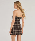 Find Me In Plaid A-Line Mini Dress
