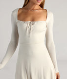 Whether you're headed to brunch or running errands, the Out And About Long Sleeve Short Dress in ivory delivers effortless style in a breathable, go-to casual dress.