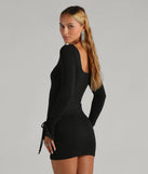 Whether you're headed to brunch or running errands, the Simply Amazing Long Bell Sleeve Mini Dress in black delivers effortless style in a breathable, go-to casual dress.
