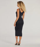 Whether you're headed to brunch or running errands, the Gorgeous Silhouette Sleeveless Bodycon Midi Dress in black delivers effortless style in a breathable, go-to casual dress.