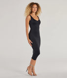 Revamp your 2025 wardrobe with this chic addition, the Gorgeous Silhouette Sleeveless Bodycon Midi Dress in black, perfect for elevating your style in the new year.