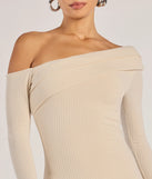 Revamp your 2025 wardrobe with this chic addition, the Sharp Lines Asymmetrical Long Sleeve Midi Dress in ivory, perfect for elevating your style in the new year.