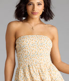 Whether you're headed to brunch or running errands, the Sassy Sweet Floral Chiffon Ruffled Skater Dress in ivory delivers effortless style in a breathable, go-to casual dress.