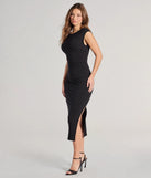 Flaunt your silhouette in the tight Many Admirers Open Back Bodycon Midi Dress in black, a bodycon dress that empowers your look with bold style and effortless edge.