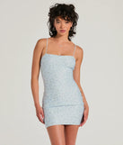 Feel confident and photo-ready in the Charming Flair Ditsy Floral Mini Dress, a light blue graduation dress perfect for 2025 ceremonies and parties.