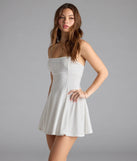 Feel confident and photo-ready in the Sweet Look Eyelet Knit Skater Dress, a white graduation dress perfect for 2025 ceremonies and parties.