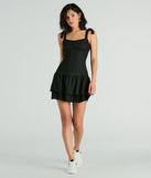 Shine with confidence, elegance, and standout style in the Life Is Sweet Eyelet Bodycon Ruffle Mini Dress—a black graduation dress designed with a fresh silhouette and the latest trends.