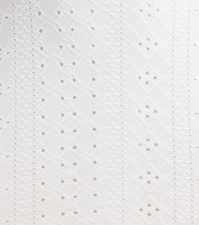 Pretty Vibes Eyelet Knit Layered Skater Dress | Windsor