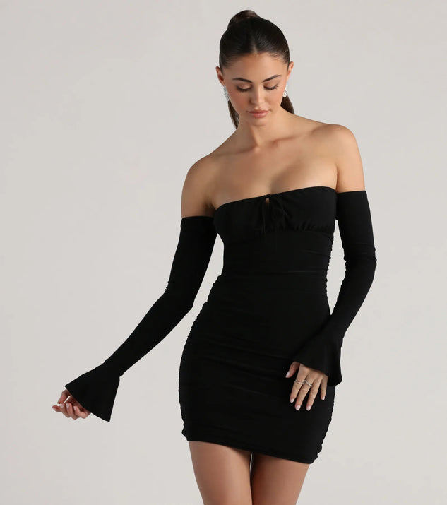 Make It Sexy Off-The-Shoulder Mini Dress | Windsor Make It Sexy Off-The-Shoulder Mini Dress | Windsor