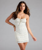 Shine with confidence, elegance, and standout style in the Fun In Floral Lace Mini Dress—a ivory graduation dress designed with a fresh silhouette and the latest trends.
