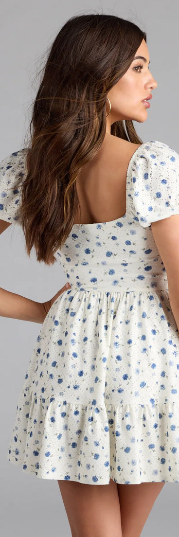 Soak up the season in the Cute And Sunny Floral Skater Dress, a ivory sundress styled for easy days, outdoor plans, and everything in between.