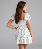Shine with confidence, elegance, and standout style in the Cute And Sunny Floral Skater Dress—a ivory graduation dress designed with a fresh silhouette and the latest trends.
