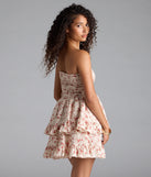 Whether you're headed to brunch or running errands, the Flirty Fave Floral Ruffled Skater Dress in ivory delivers effortless style in a breathable, go-to casual dress.