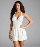 Shine with confidence, elegance, and standout style in the Sunset Happy Hour Ruffled Skater Dress—a white graduation dress designed with a fresh silhouette and the latest trends.