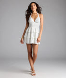 Shine with confidence, elegance, and standout style in the Sunset Happy Hour Ruffled Skater Dress—a white graduation dress designed with a fresh silhouette and the latest trends.