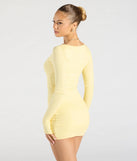 Whether you're headed to brunch or running errands, the Remarkable Allure Long Sleeve Mini Dress in yellow delivers effortless style in a breathable, go-to casual dress.