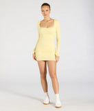 Make a bold statement in the Remarkable Allure Long Sleeve Mini Dress in yellow, the perfect spring dress for weddings, cocktail hours, nights out, and/or seasonal celebrations.