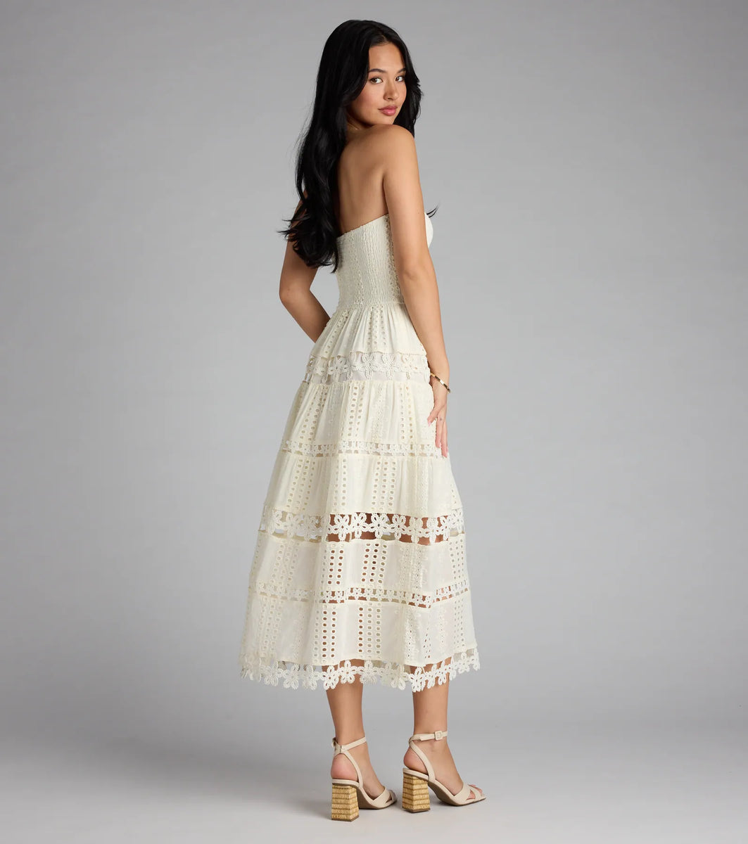 Midi dress Eyelet main image 1