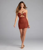 Bring high-impact style to your nightlife in the Days In Paradise Strapless Cutout Mini Dress, a bold rust club dress made for dancing, parties, and unforgettable nights.