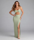 Vacay Mode Buckle Cutout Slit Maxi Dress