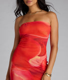 Dance To My Rhythm Abstract Tube Maxi Dress
