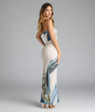 Whether you're headed to brunch or running errands, the On A Vacay Strapless Tropical Slit Maxi Dress in multi-color delivers effortless style in a breathable, go-to casual dress.