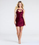 Bring high-impact style to your nightlife in the Vampy Vixen Corset Cutout Bodycon Mini Dress, a bold wine club dress made for dancing, parties, and unforgettable nights.