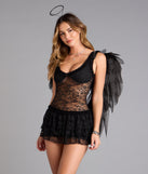 Dainty And Divine Sheer Lace Bodycon Ruffle Mini Dress