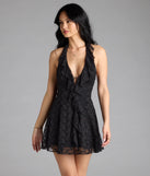 Own every entrance in the Flirty Girl Ruffled Halter A-Line Lace Mini Dress, a black party dress perfect for milestone birthdays and grad parties, or dancing through summer nights and unforgettable bachelorette celebrations.