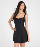 Make a bold statement in the Flirty Night Out A-Line Mini Dress in black, the perfect summer dress for weddings, cocktail hours, nights out, and/or seasonal celebrations.