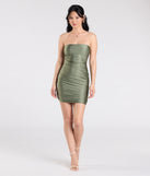 Bring high-impact style to your nightlife in the Keep It Smooth Bodycon Mini Dress, a bold sage green club dress made for dancing, parties, and unforgettable nights.