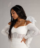 See Me Shining Glitter Off-The-Shoulder Mini Dress