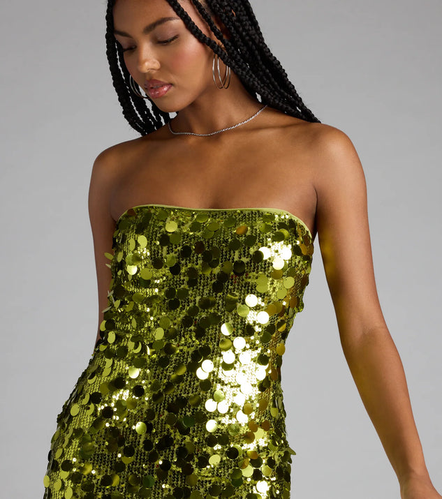 Party-Starter Sequin Strapless Bodycon Mini Dress | Windsor