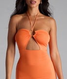 Party Babe Halter Cutout Bodycon Mini Dress