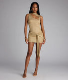 Wrap Star Cutout Mini Dress