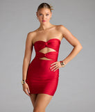 Bring high-impact style to your nightlife in the Such A Tease Cutout Bodycon Mini Dress, a bold red club dress made for dancing, parties, and unforgettable nights.