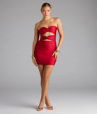 Bring high-impact style to your nightlife in the Such A Tease Cutout Bodycon Mini Dress, a bold red club dress made for dancing, parties, and unforgettable nights.