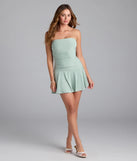 Step into summer looking effortlessly chic in the Totally Crushing A-Line Mini Dress in sage green, a must-have Windsor dress for your warm-weather wardrobe.