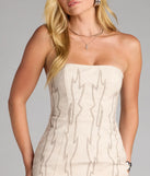 Western Baddie Strapless Lace-Up Mini Dress