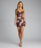 Vibe Check Approved Abstract Print Mini Dress