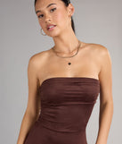 Style your seasonal looks with the Falling for You Suede Tube Mini Dress, a trend-right, fall dress designed for any plan on your calendar with new and unqiue details.