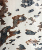 Greener Pastures Cow Print Sequin Tube Mini Dress