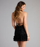 Velvet Crush Floral Mesh Mini Dress