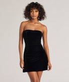 Velvet Affair Strapless Mini Dress